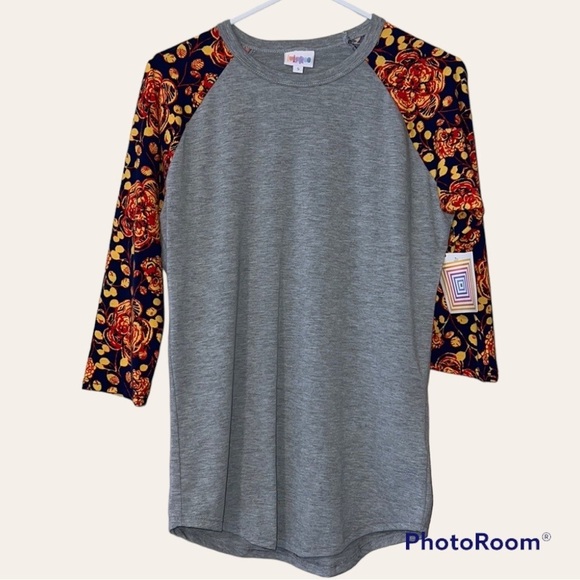 LuLaRoe small womens Randy raglan tee baseball tee 3/4 sleeves comfy floral NWT - Picture 11 of 11